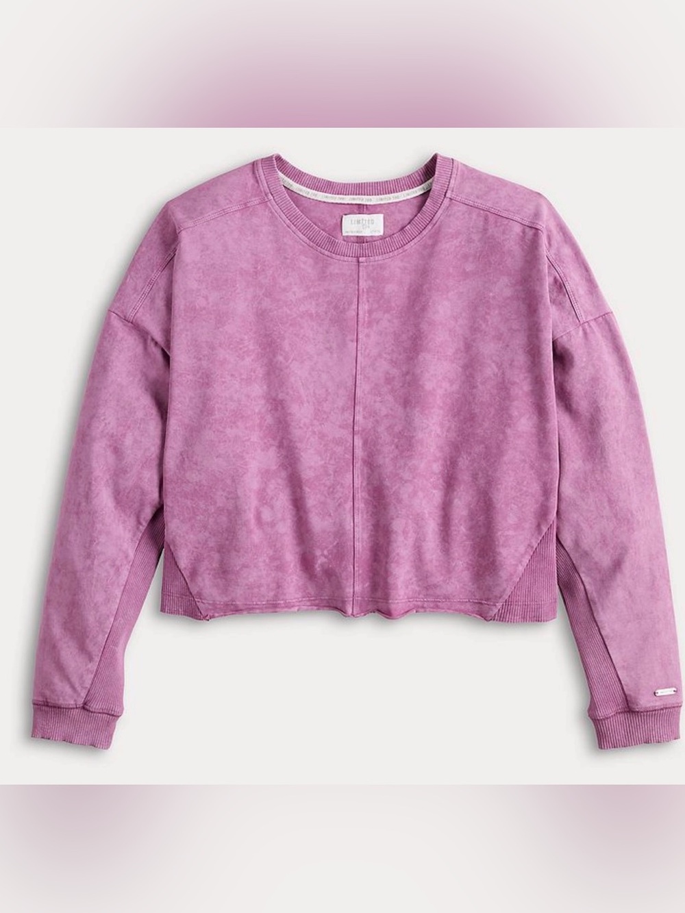 Limited Too Girls Cropped Mauve Pullover Sweatshirt - XXL (16P/18P)